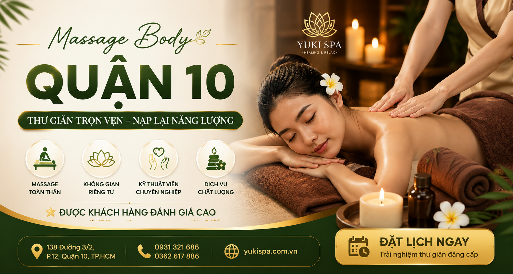 Khám phá massage body thư giãn quận 10